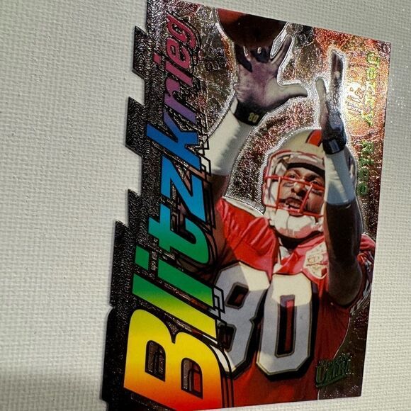 1997 Jerry rice fleer ultra blitzkrieg speciality card mint condition 11 of 18 - Picture 3 of 6